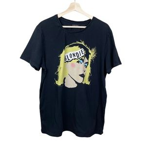 Zara XL Blondie Graphic Band Tee Retro 80’s Unisex Black